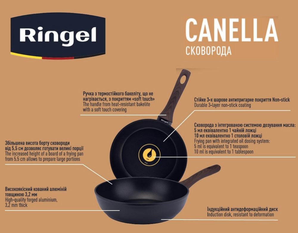 Сковорода RINGEL Canella 28 см (6323423) Київ - фото 7