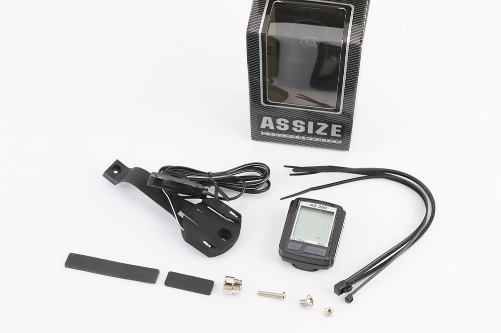 Велокомп'ютер 11-функцій, дротовий, чорний AS-300 (без батарейок) Київ - фото 1