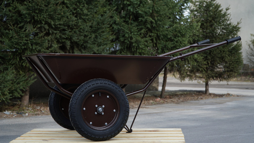 Тачка строительная Garden joys 390 Шоколад Тачка строительно-садовая Тачка на больших колесах Белая Церковь - изображение 3