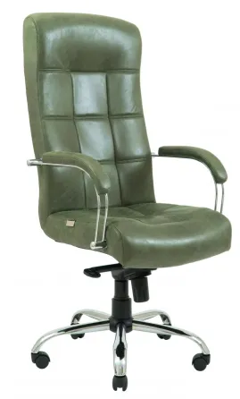 Офісне Крісло Керівника Richman Virginia Madras Olive Хром М1 Tilt Оливковий Київ