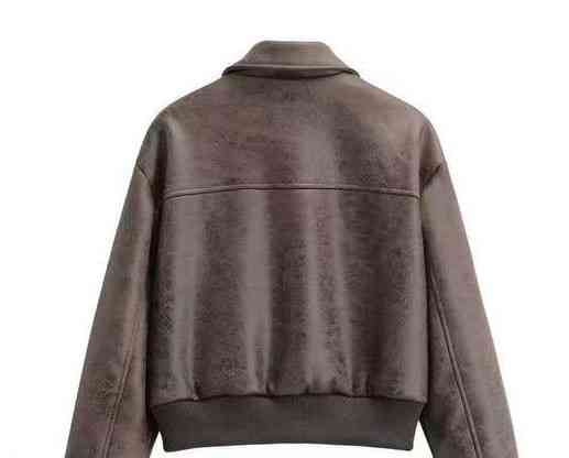 Женская куртка-бомбер из эко-кожи Коричневый S Харьков