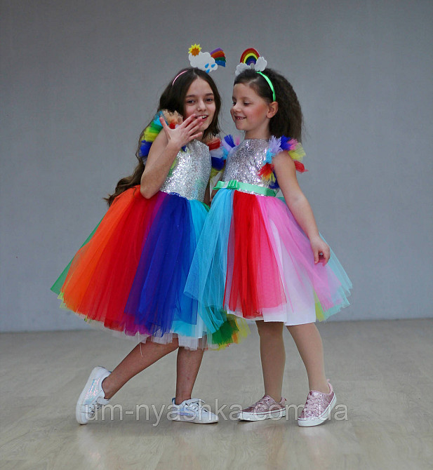 Плаття Веселки, Єдиноріжки | Різнокольорова святкова сукня Кривий Ріг - фото 4