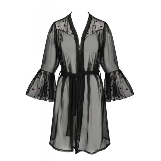 Повітряний пеньюар Passion LOVELIA PEIGNOIR L/XL, black Львів