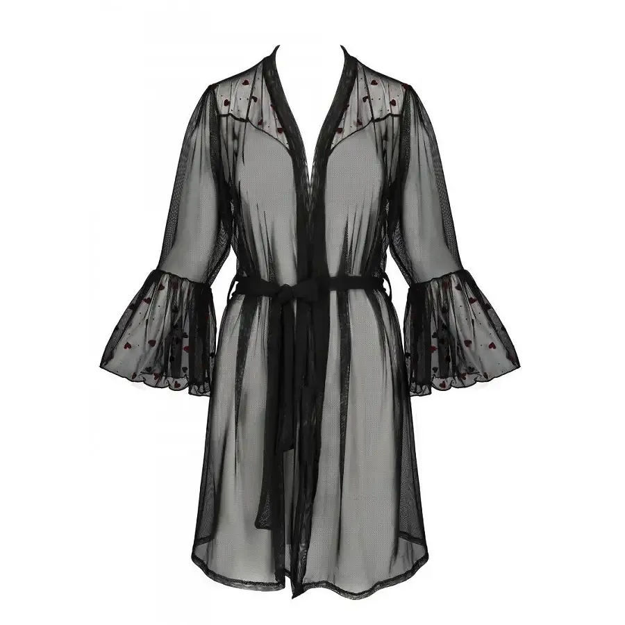 Повітряний пеньюар Passion LOVELIA PEIGNOIR L/XL, black Львів - фото 5