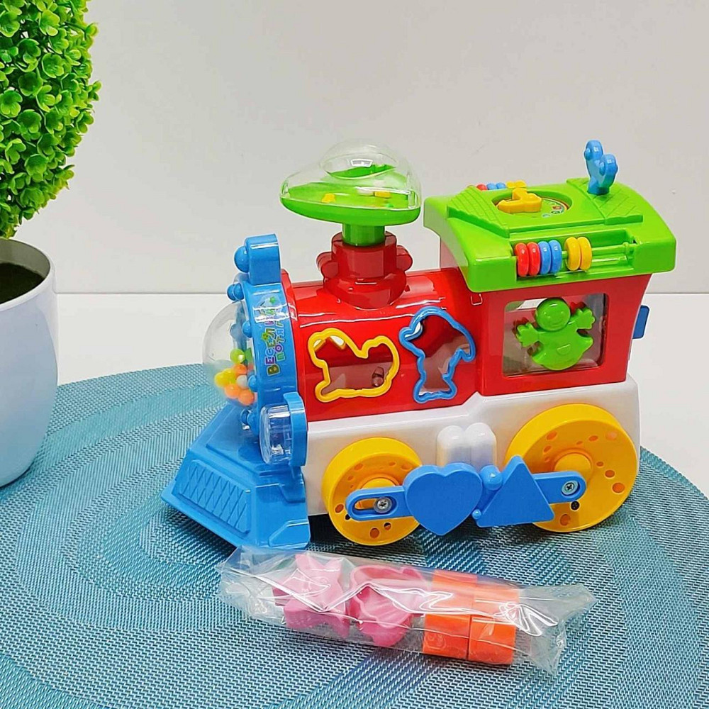 Паровоз розвиваючий TK Group озвучка на батарейках пищалка на трубі підсвічування Червоно-зелений (93866) Чернігів - фото 1