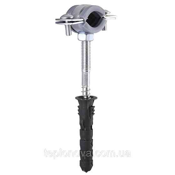 Хомут у зборі CR 3/8| (16-19 мм) з гвинтом-шурупом 8*80 і дюбелем у уп., сірий Чернівці