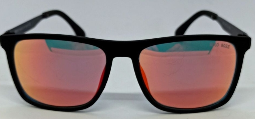 Брендовые очки мужские оранжевые зеркальные в черной матовой оправе. Киев - изображение 7