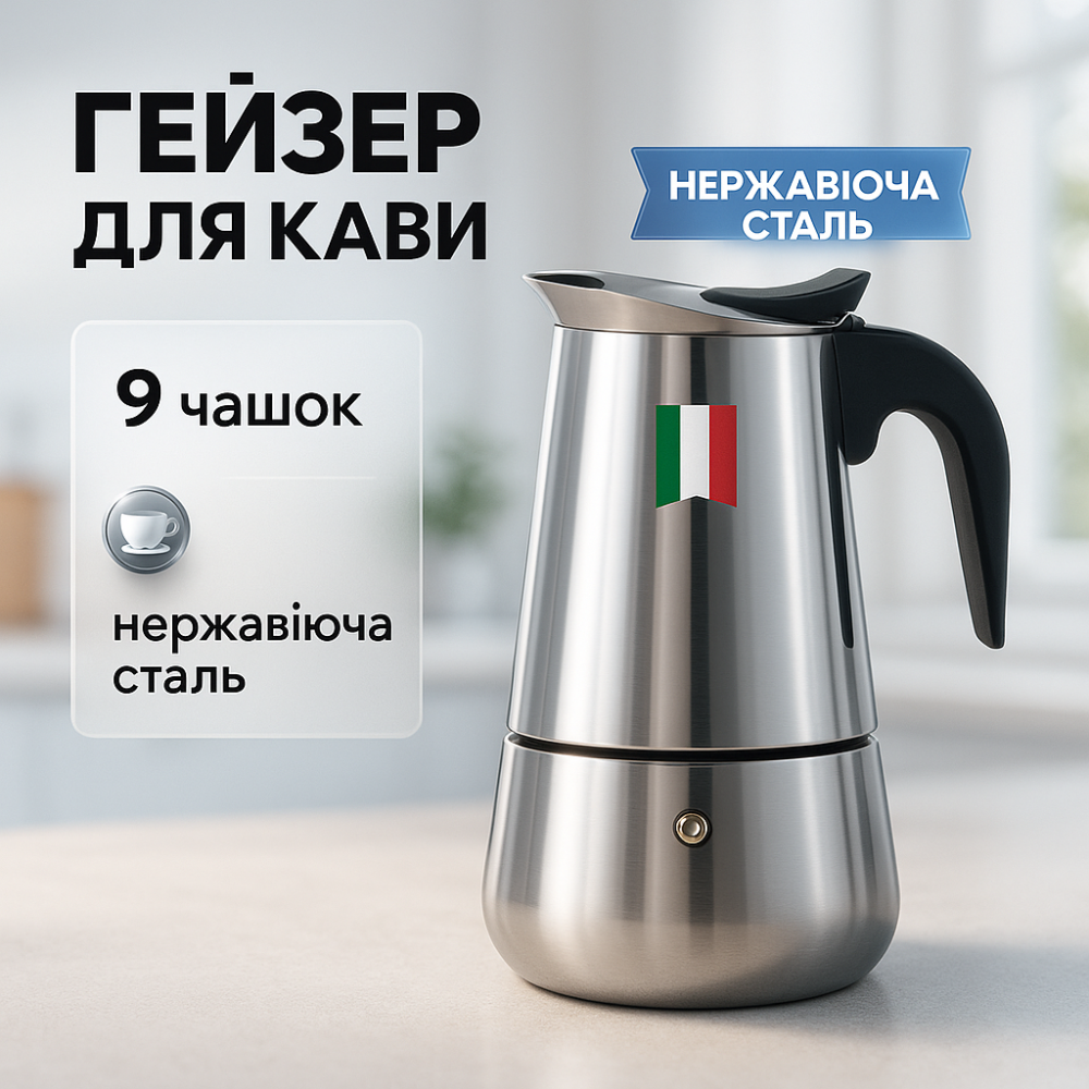 Кофеварка гейзерная с давлением UNIQUE, Гейзерная турка для кофе, Топ гейзерных кофеварок UL-18 Львов - изображение 11