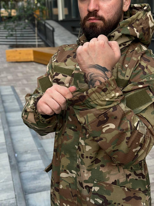 Тактичний чоловічий літній костюм Гірка мультикам ріп стоп вітрозахисний куртка штани Львів - фото 5