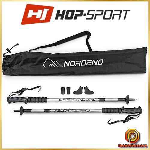 Палки для скандинавской ходьбы трекинговые палки Hop-Sport Nordend серебристые 80-135см две пары сапожек чехол Киев