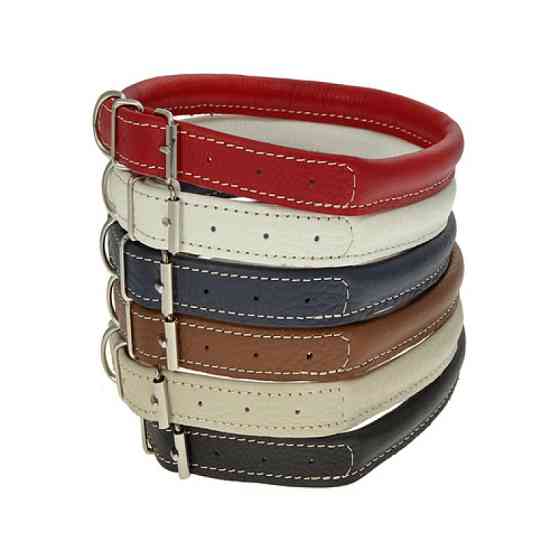 Нашийник 0016 6мм "Преміум" шкіряний круглий (16-20см) Бежевий Вінниця