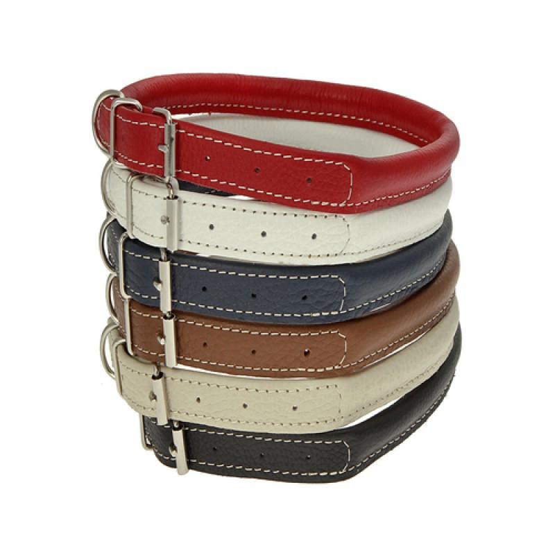 Нашийник 0016 6мм "Преміум" шкіряний круглий (16-20см) Бежевий Вінниця - фото 1