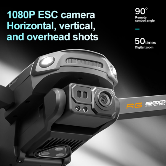 Дрон RG800 Max GPS з подвійною камерою та системою обходу перешкод (FPV-режим) Чорний Київ