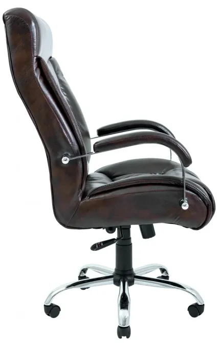 Офисное Кресло Руководителя Richman Magistr Titan Dark Brown Хром М1 Tilt Коричневый Киев - изображение 3