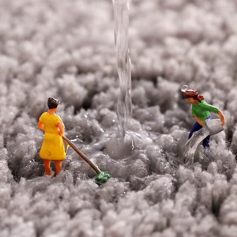 Коврик для ванной комнаты и душа коврик для ног в душевую,микрофибра,атискользящий 50х80 см,принт папоротник Каменец-Подольский - изображение 6