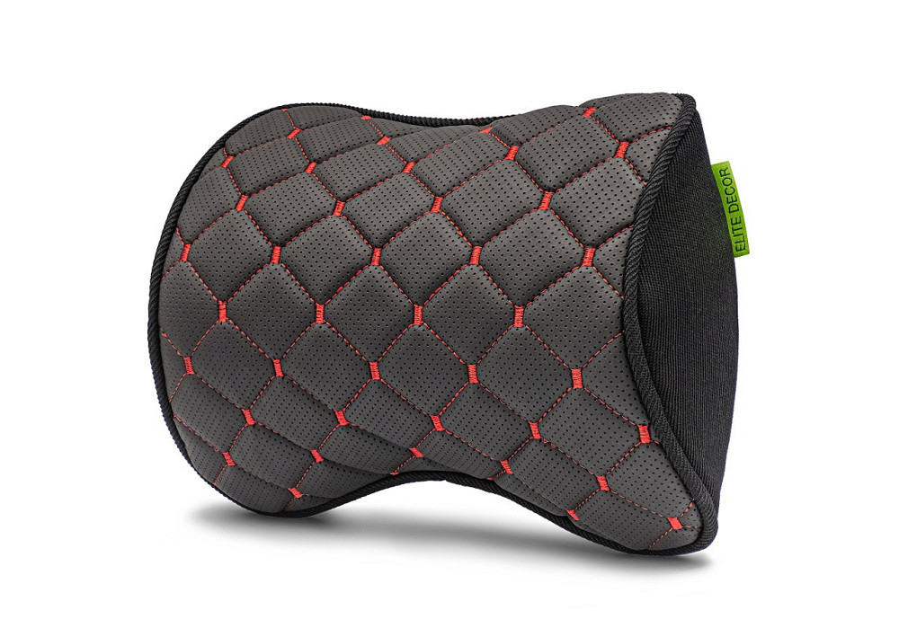 Автомобільний підголівник Comfort Trip AMF 001-4 250x200x100 з екошкіри червоний Дніпро - фото 8