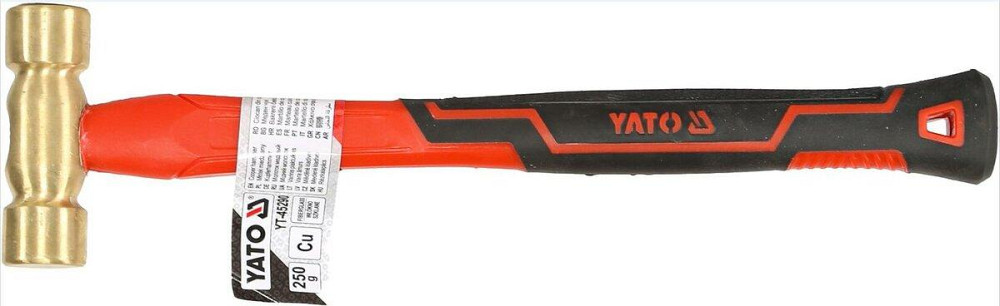 Молоток з мідним обухом YATO m= 250 г, скловолокниста ручка [6/48] Одеса - фото 1