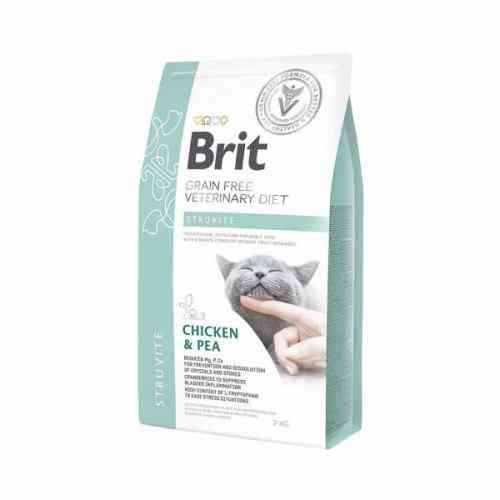 Корм сухой Brit Grain Free VetDiet Cat Struvite для кошек с мочейной болезнью с курицей и горохом 2 кг Киев