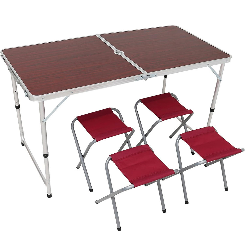 Складаний стіл для пікніка 4 стільці,120х70х60см,Коричневий SBR Київ - фото 3