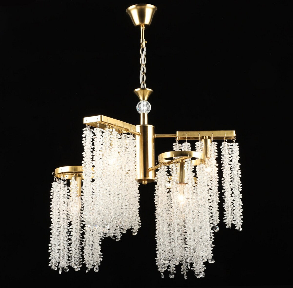 Люстра підвісна кришталева E2686/3+3, Мідь Коломия - фото 1