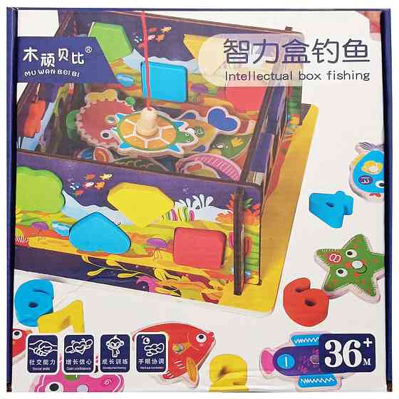 Дерев'яний сортер-рибалка "Океан" C 61739 стіни-конструктор, математичний та фігурний Вінниця