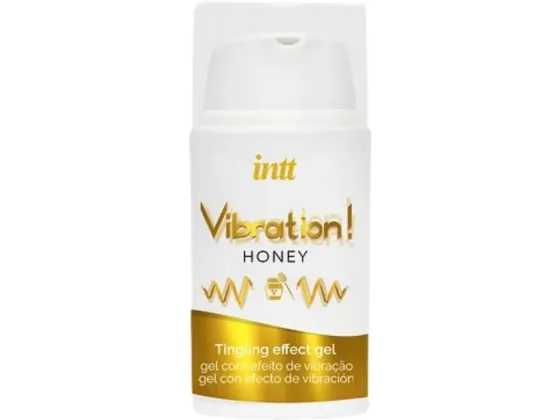 Рідкий вібратор Intt Vibration Honey (15 мл), густий гель, дуже смачний, діє до 30 хвилин Львів