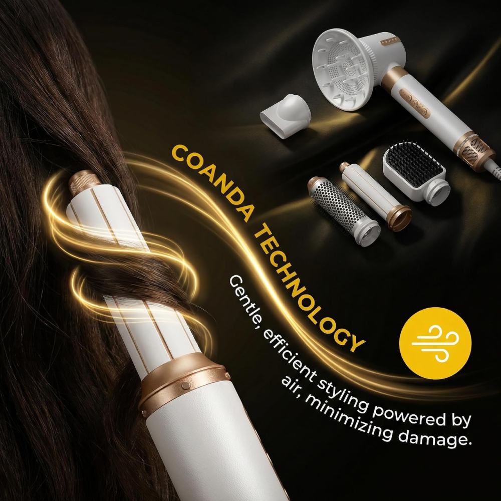 Стайлер для волосся Nora Styler Multi-Styler Pro 7-в-1, 1400 Вт, іонізація, сушка, завивка, випрямлення Київ - фото 5