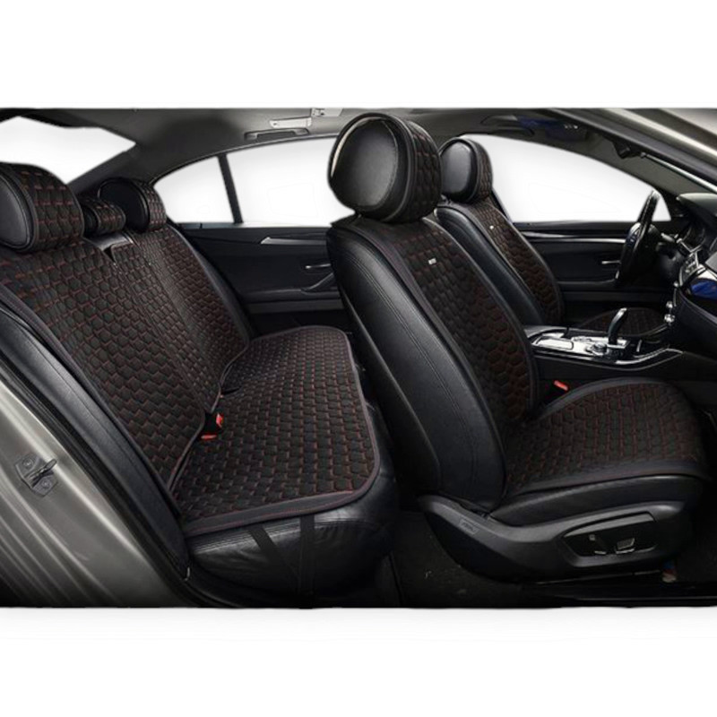 Накидки на сиденье beltex monte carlo (перед+зад) соты черно-красные Мукачево - изображение 1