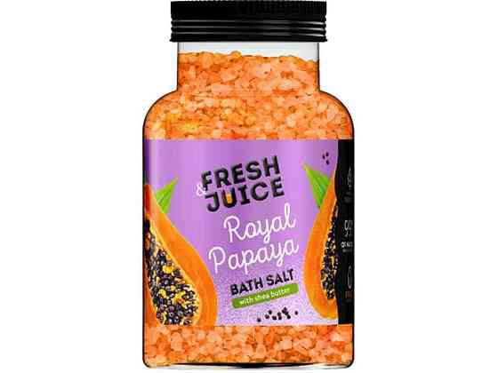 Соль для ванн 700г бутылка Royal Papaya ТМ FRESH JUICE Киев