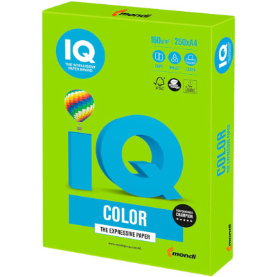 Бумага Mondi IQ color А4 intensive, 160g 250sh, Bright Green (MA42/A4/160/IQ) Винница - изображение 1
