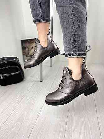 Черевики жіночі MENGTING срібні еко-шкіра 37р. (2051) Коломия