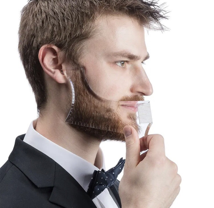 Шаблон для бороды, трафарет для бороды и усов, стайлер, триммер для бороды, прозрачный Киев - изображение 3