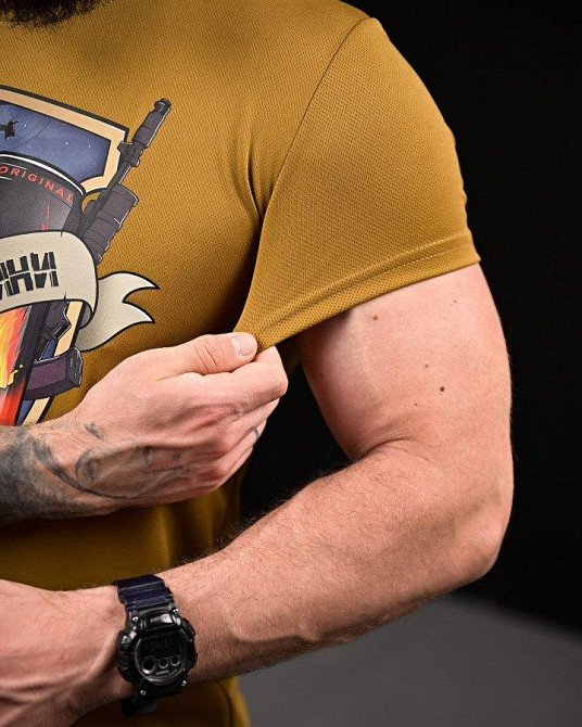 Тактическая потоотводящая футболка Паливо coyot ПП7723 Одесса - изображение 6