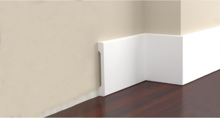 Плинтус под покраску из дюрополимера Элегант LPC - 38 (2 м.п.) 95х12мм Днепр - изображение 1