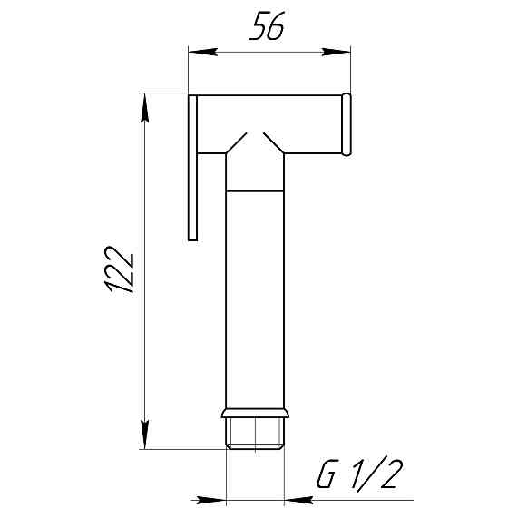 Душова гігієнічна стоп-лійка Globus Lux S-170BL Київ