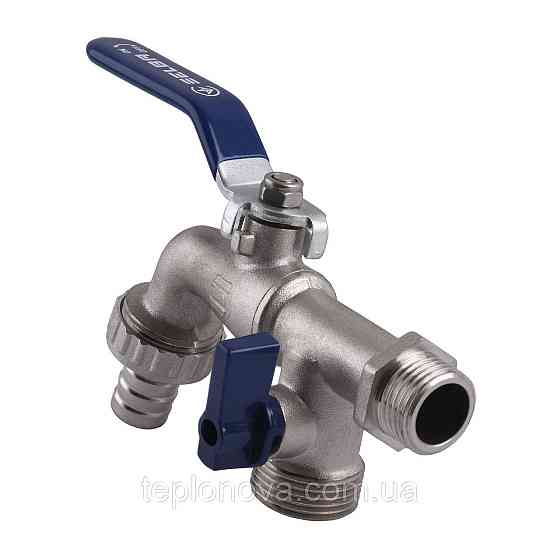 Кран SELBA кульовий поливальний подвійний 1/2| x3/4| x1/2| SL4086 Чернівці