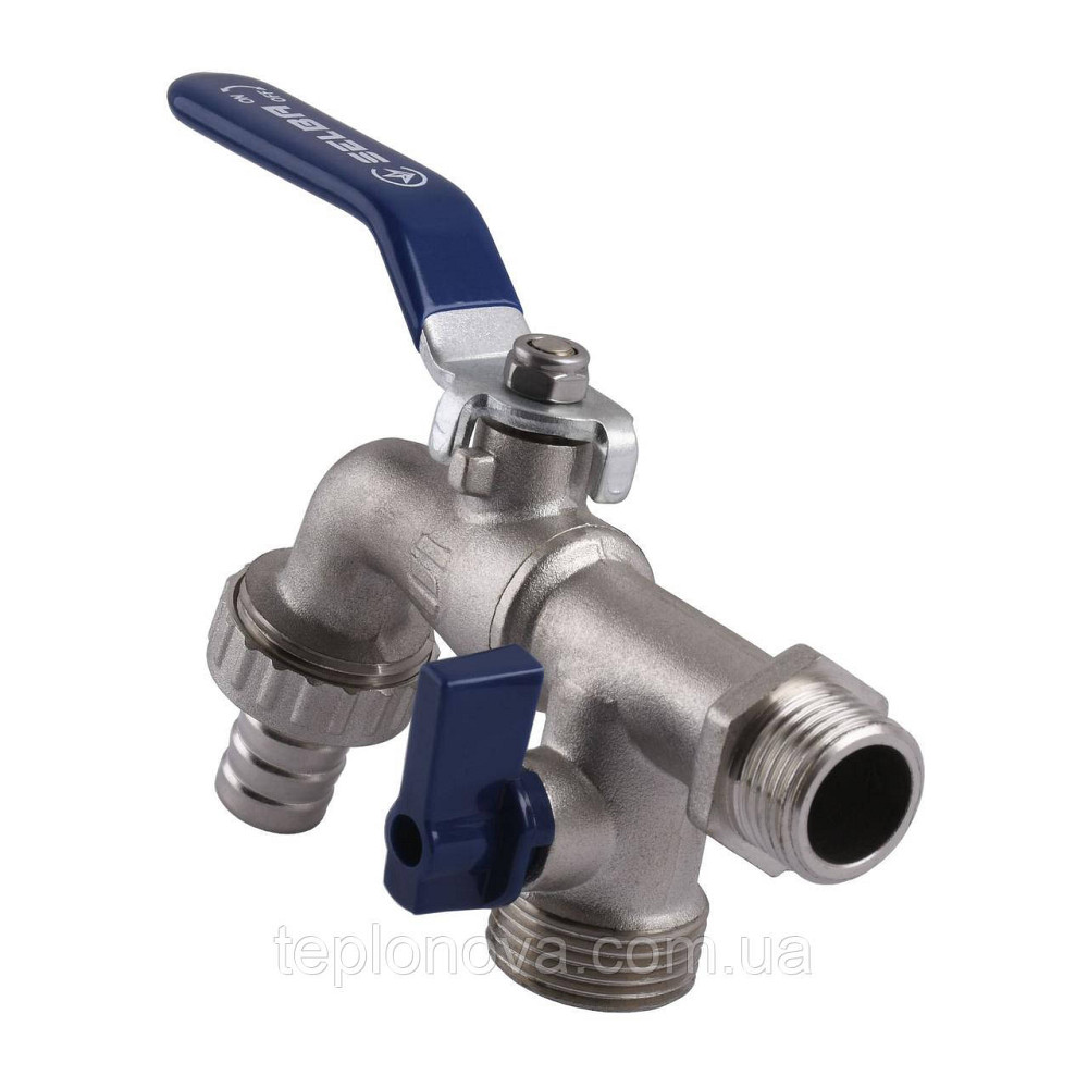 Кран SELBA кульовий поливальний подвійний 1/2| x3/4| x1/2| SL4086 Чернівці - фото 2