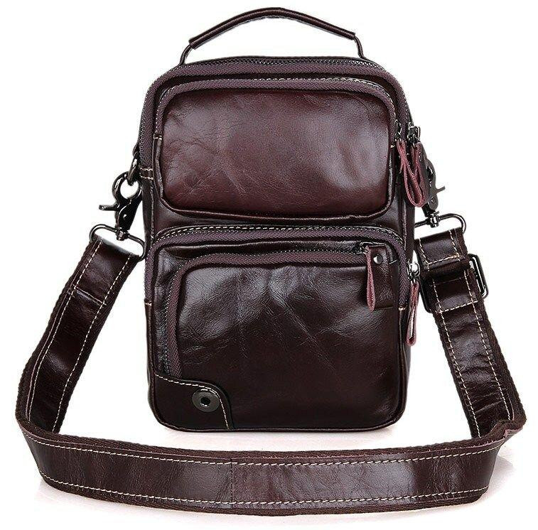 Сумка чоловіча Vintage 14435 Коричнева Київ - фото 2