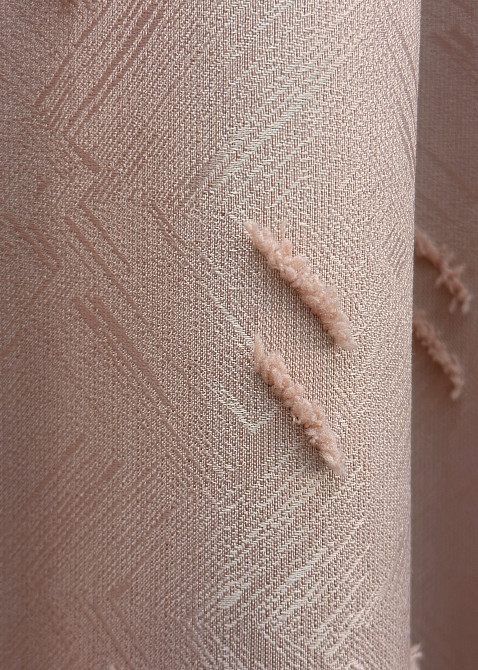 Комплект штор VR-Textil Лен Букле № 1880ш Пудровый 200х270 см 2 шт (32-231) Киев - изображение 7