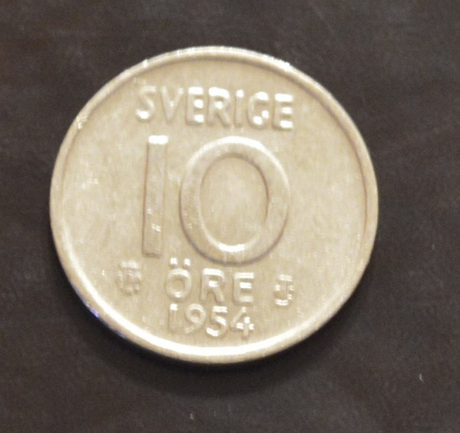 Швеція 10 ері 1954 рік (срібло) Полтава - фото 1
