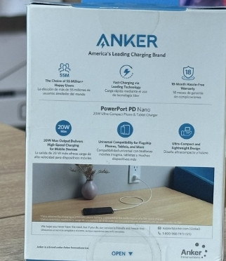Зарядное устройство Anker 20W USB-C Charger PowerPort PD Nano Adapter. Харьков - изображение 4