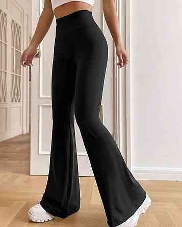 Женские базовые лосины клеш на высокой посадке крепдайвинг 46/50 Одесса