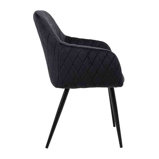 Стілець крісло м'який LibertyDesign U Jasmine 100 чорні ніжки Темно-сірий Київ