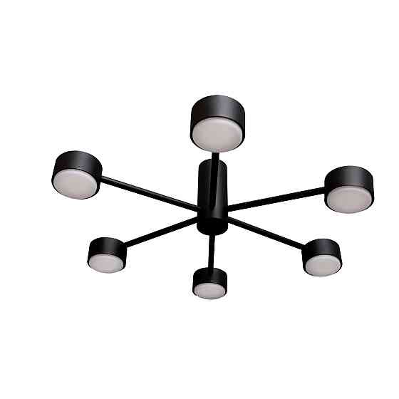 Люстра потолочная MSK Electric Copter на шесть круглых плафонов под лампы GX53  NL 8041-6 BK черный Одесса