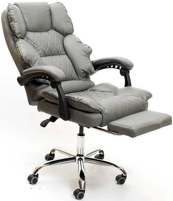 Кресло офисное Diego Comfort Pro серое Киев - изображение 6