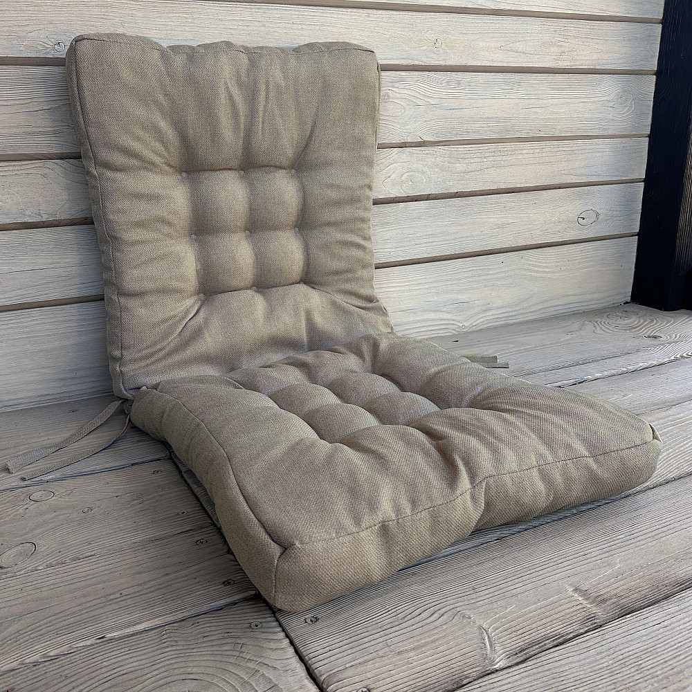 Подушка для стільців (50x120х8 см) подвійна Decorator Мальмо колір тауп 84-127 Київ - фото 1