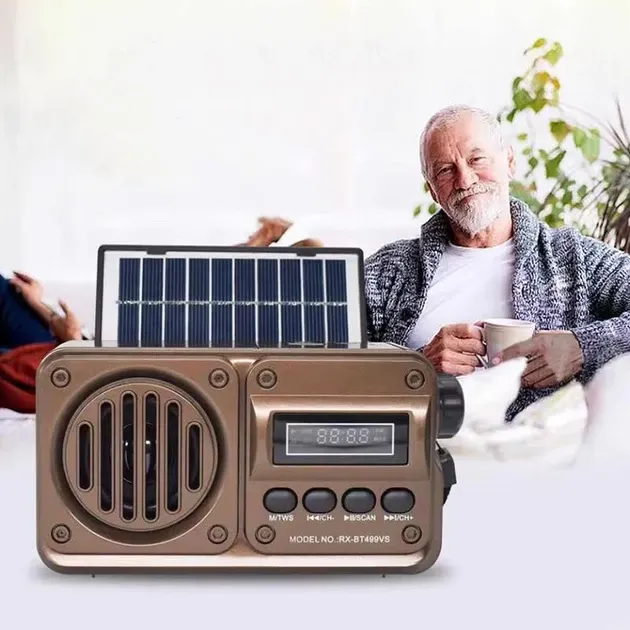 Радіоприймач Golon RX-BT499VS з акумулятором, Bluetooth, USB та microSD, портативна колонка Одеса - фото 8