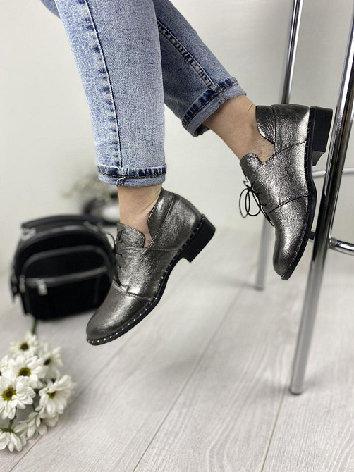 Sothby 's Туфлі жіночі Sothby 's T-586/2 срібні (весна-осінь, шкіра натуральна) (3462) Коломыя - изображение 3