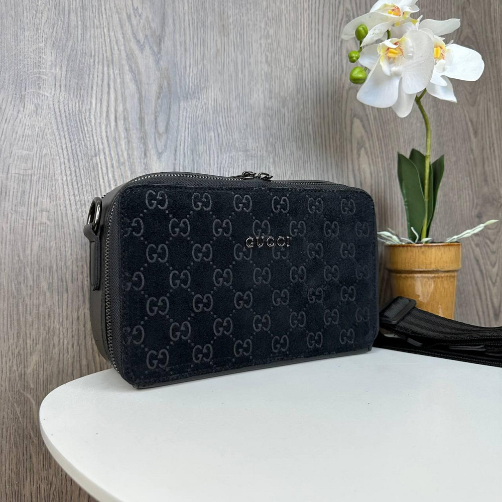 Жіноча замшева сумочка клатч в стилі Гучі, міні сумка на ланцюжку Gucci топ продаж ( 28346 ) Харків - фото 2