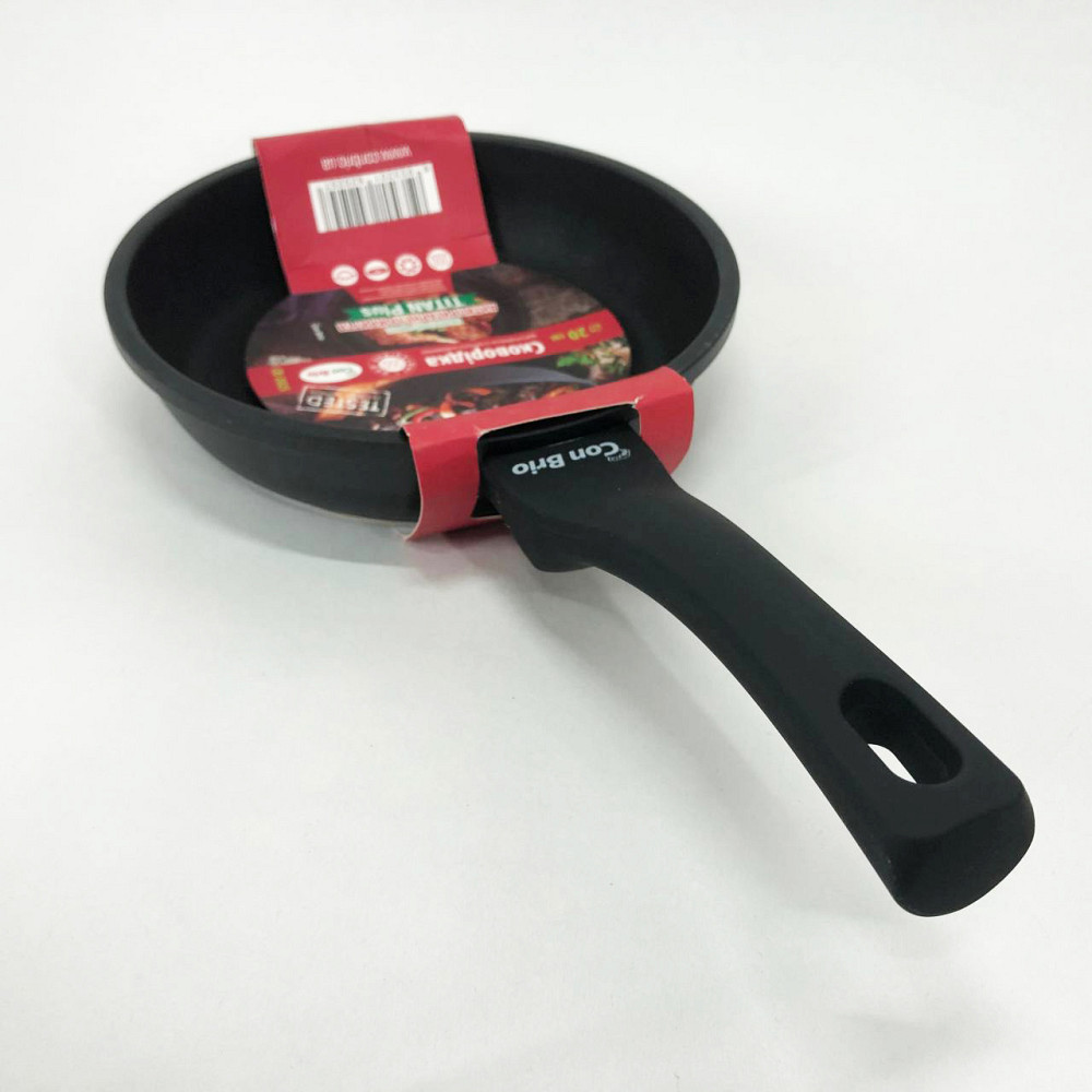 Сковорода на долго Con Brio СВ-2025 20 см, Кованая алюминиевая сковорода, Сковородка удобная для кухни ZA-41 Львов - изображение 1